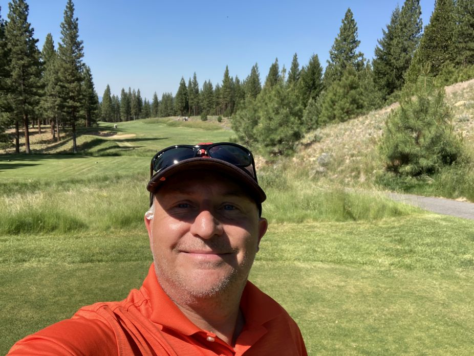 me golfing at grizzly ranch golf course in portola, ca